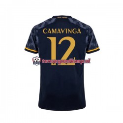 Uit Tenue van Real Madrid EDUARDO CAMAVINGA 12 Heren 2023-24 Korte Mouw