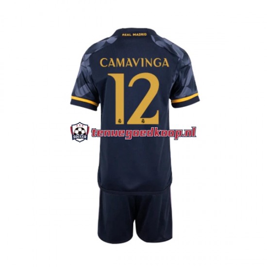 Uit Tenue van Real Madrid EDUARDO CAMAVINGA 12 Kind 2-13 jaar 2023-24 Korte Mouw