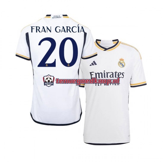 Thuis Tenue van Real Madrid Fran Garcia 20 Heren 2023-24 Korte Mouw