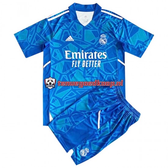 Thuis Tenue van Real Madrid Keepersshirt Kind 2-13 jaar 2022-23 Korte Mouw