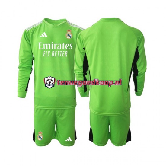 Thuis Tenue van Real Madrid Keepersshirt Kind 2-13 jaar 2023-24 Lange Mouw