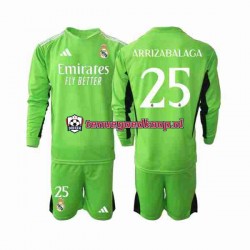 Thuis Tenue van Real Madrid Keepersshirt Kepa Arrizabalaga 25 Kind 2-13 jaar 2023-24 Lange Mouw