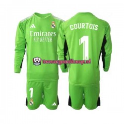 Thuis Tenue van Real Madrid Keepersshirt Thibaut Courtois 1 Kind 2-13 jaar 2023-24 Lange Mouw