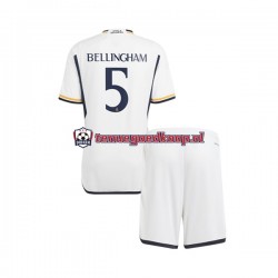 Thuis Tenue van Real Madrid Jude Bellingham 5 Kind 2-13 jaar 2023-24 Korte Mouw