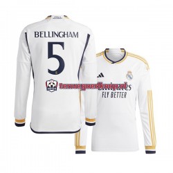 Thuis Tenue van Real Madrid Jude Bellingham 5 Heren 2023-24 Lange Mouw