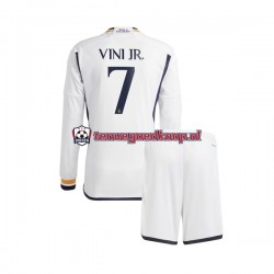 Thuis Tenue van Real Madrid Vinicius Junior 7 Kind 2-13 jaar 2023-24 Lange Mouw