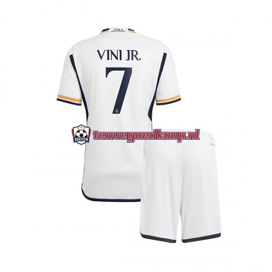 Thuis Tenue van Real Madrid Vinicius Junior 7 Kind 2-13 jaar 2023-24 Korte Mouw