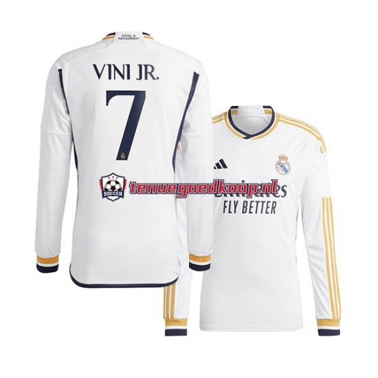 Thuis Tenue van Real Madrid Vinicius Junior 7 Heren 2023-24 Lange Mouw