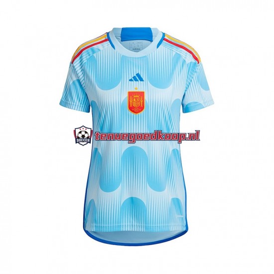 Uit Tenue van Spanje Dames WK 2022 Korte Mouw