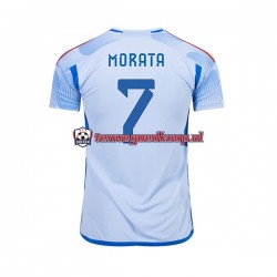 Uit Tenue van Spanje MORATA 7 Heren WK 2022 Korte Mouw