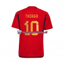 Thuis Tenue van Spanje Thiago 10 Heren WK 2022 Korte Mouw