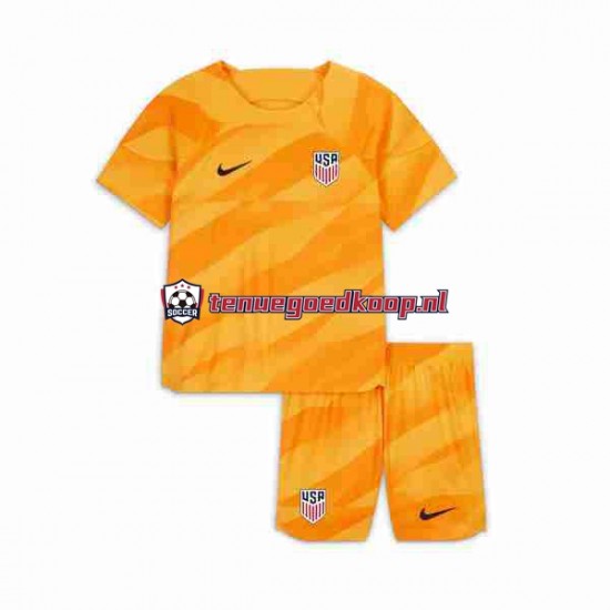 Uit Tenue van USA Keepersshirt Kind 2-13 jaar 2023-24 Korte Mouw