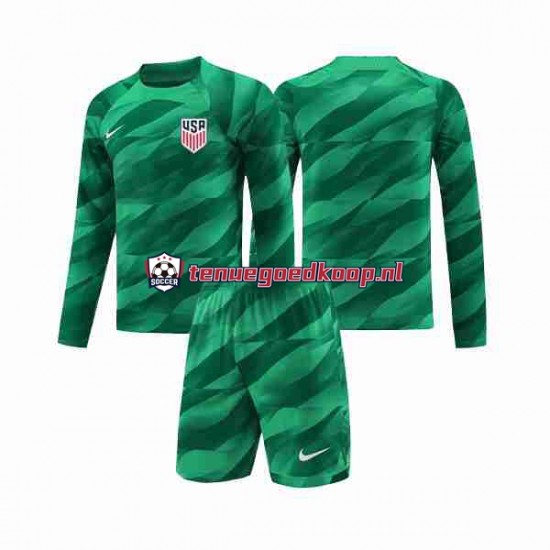 Thuis Tenue van USA Keepersshirt Kind 2-13 jaar 2023-24 Lange Mouw