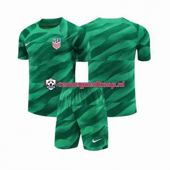 Thuis Tenue van USA Keepersshirt Kind 2-13 jaar 2023-24 Korte Mouw