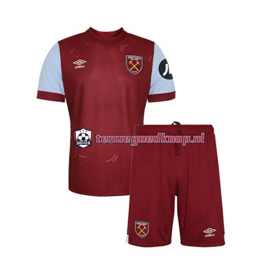 Thuis Tenue van West Ham United Kind 2-13 jaar 2023-24 Korte Mouw