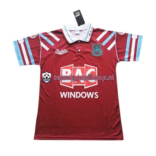 Thuis Retro Tenue van West Ham United Heren 1991-1992 Korte Mouw