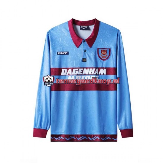 Thuis Retro Tenue van West Ham United Heren 1995-1996 Lange Mouw