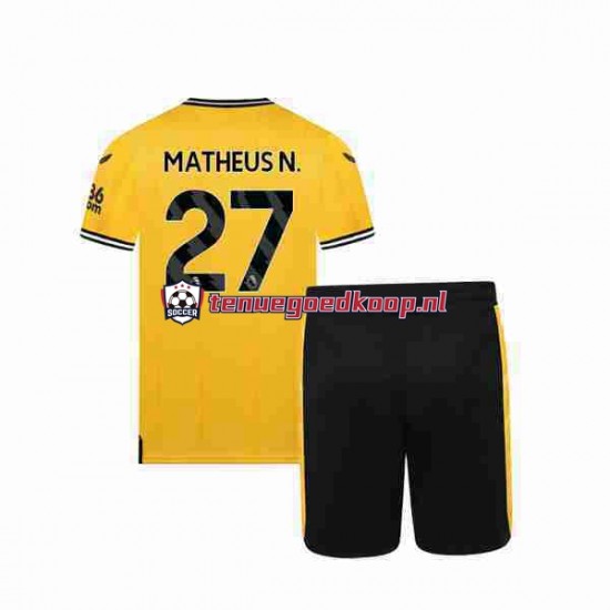 Thuis Tenue van Wolverhampton Wanderers Matheus Nunes 27 Kind 2-13 jaar 2023-24 Korte Mouw