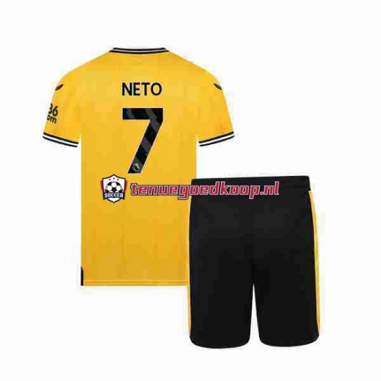 Thuis Tenue van Wolverhampton Wanderers NETO 7 Kind 2-13 jaar 2023-24 Korte Mouw