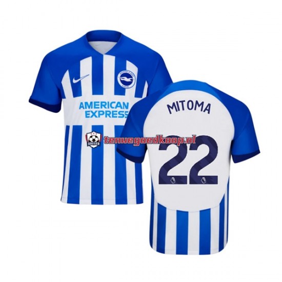 Thuis Tenue van Brighton Hove Albion Mitoma 22 Heren 2023-24 Korte Mouw