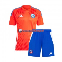 Uit Tenue van Chili Copa America Kind 2-13 jaar 2024 Korte Mouw Wit