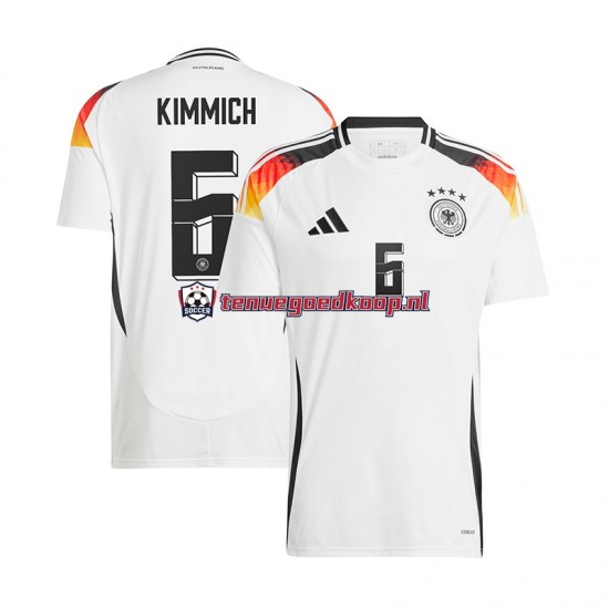 Thuis Tenue van Duitsland Joshua Kimmich 6 Heren EK 2024 Korte Mouw Wit