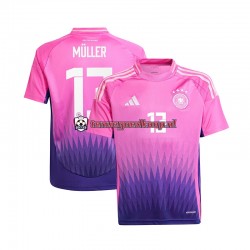 Uit Tenue van Duitsland Thomas Muller 13 Heren EK 2024 Korte Mouw