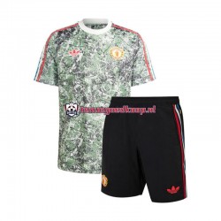 Thuis Tenue van Manchester United Stone Roses Kind 2-13 jaar 2023-24 Korte Mouw