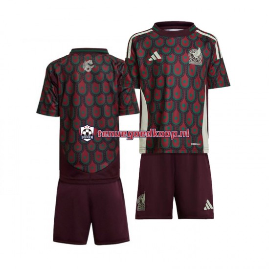 Thuis Tenue van Mexico Copa America Kind 2-13 jaar 2024 Korte Mouw