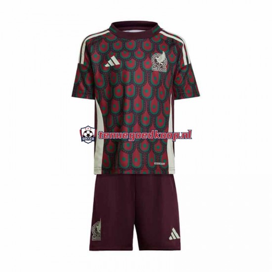 Thuis Tenue van Mexico Copa America Kind 2-13 jaar 2024 Korte Mouw