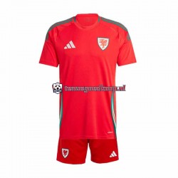 Thuis Tenue van Wales Kind 2-13 jaar 2024 Korte Mouw Rood