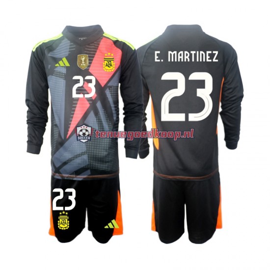 Thuis Tenue van Argentinië Keepersshirt Emiliano Martinez 23 Kind 2-13 jaar 2024 Lange Mouw