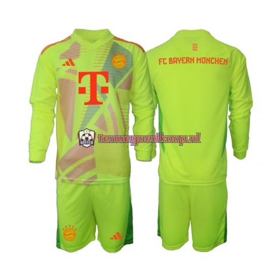 Thuis Tenue van FC Bayern München Keepersshirt Kind 2-13 jaar 2024-25 Lange Mouw