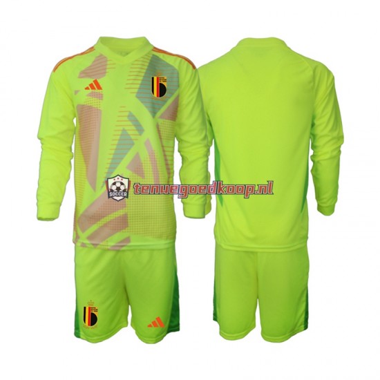 Uit Tenue van België Keepersshirt Kind 2-13 jaar EK 2024 Lange Mouw