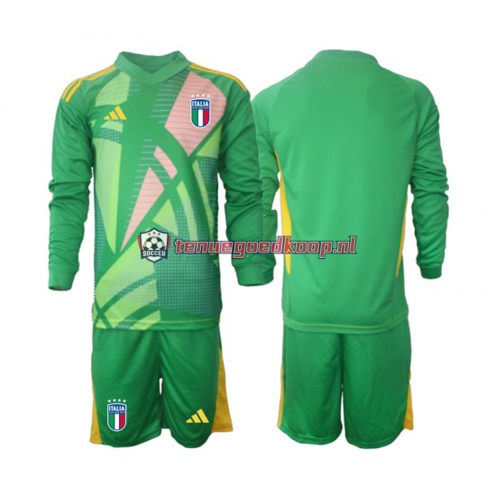 Uit Tenue van Italië Keepersshirt Kind 2-13 jaar EK 2024 Lange Mouw