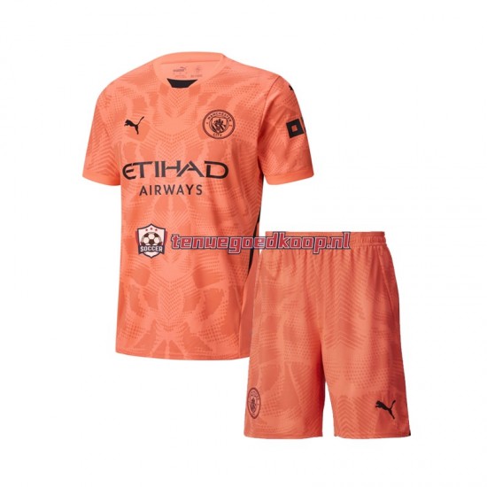 Uit Tenue van Manchester City Keepersshirt Kind 2-13 jaar 2024-25 Korte Mouw