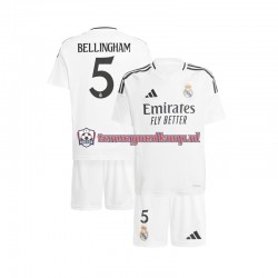 Thuis Tenue van Real Madrid Jude Bellingham 5 Kind 2-13 jaar 2024-25 Korte Mouw Wit