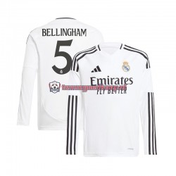 Thuis Tenue van Real Madrid Jude Bellingham 5 Heren 2024-25 Lange Mouw Wit