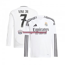 Thuis Tenue van Real Madrid Vinicius Junior 7 Heren 2024-25 Lange Mouw Wit