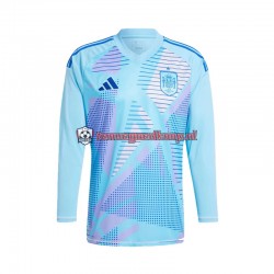 Uit Tenue van Spanje Keepersshirt Heren EK 2024 Lange Mouw Blauw