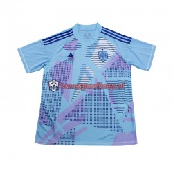 Uit Tenue van Spanje Keepersshirt Heren EK 2024 Korte Mouw Blauw