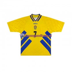 Thuis Retro Tenue van Zweden Henrik Larsson 7 Heren 1994 Korte Mouw