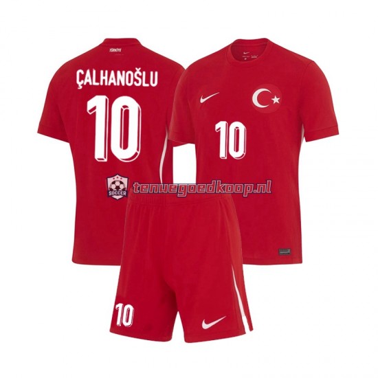 Uit Tenue van Turkije Hakan Calhanoglu 10 Kind 2-13 jaar EK 2024 Korte Mouw