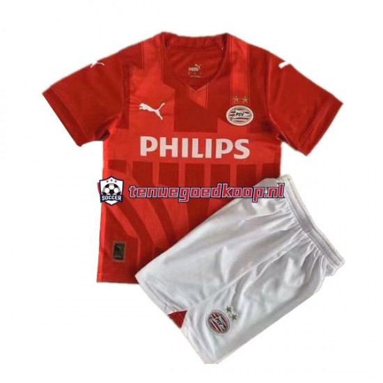 Anniversary Thuis Tenue van PSV Eindhoven Kind 2-13 jaar 2023-24 Korte Mouw