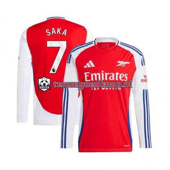 Thuis Tenue van Arsenal Bukayo Saka 7 Heren 2024-25 Lange Mouw Rood