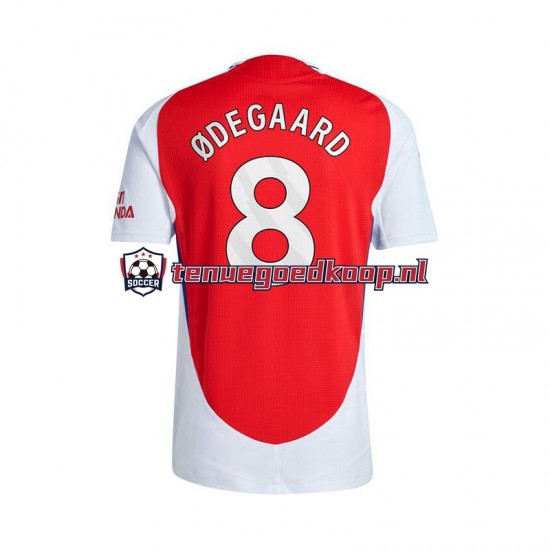 Thuis Tenue van Arsenal Martin Odegaard 8 Heren 2024-25 Korte Mouw Rood