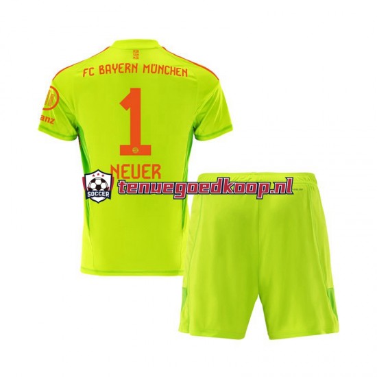 Thuis Tenue van FC Bayern München Keepersshirt Manuel Neuer 1 Kind 2-13 jaar 2024-25 Korte Mouw