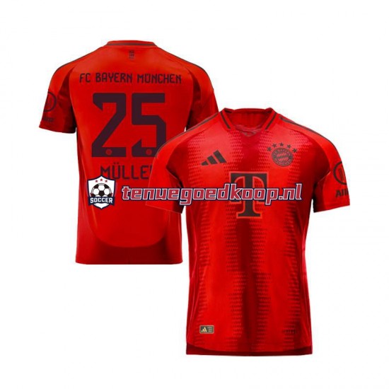 Thuis Tenue van FC Bayern München Thomas Muller 25 Heren 2024-25 Korte Mouw Rood