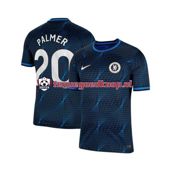 Uit Tenue van Chelsea Cole Palmer 20 Heren 2023-24 Korte Mouw Blauw