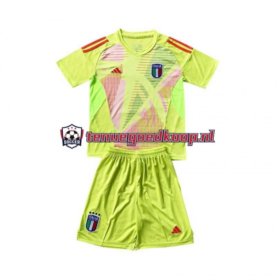 Thuis Tenue van Italië Keepersshirt Kind 2-13 jaar EK 2024 Korte Mouw